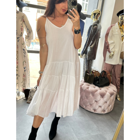 biała bawełniana sukienka // 5863