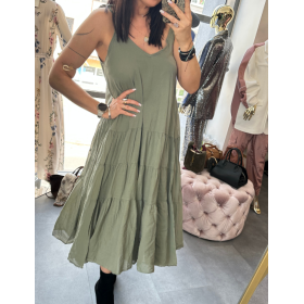 khaki bawełniana sukienka // 5864