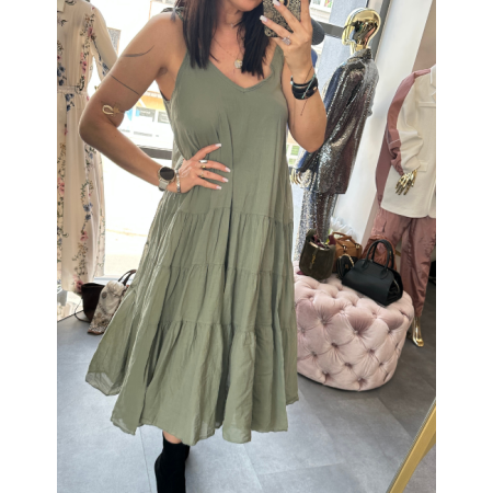khaki bawełniana sukienka // 5864
