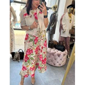 komplet sukienka i koszula, 100% len // 5867