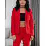 Czerwony Żakiet Premium z Wiskozą – Polska Produkcja dla AdoreDanew // 5854