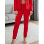 Eleganckie Spodnie Cygaretki w Kolorze Intensywnej Czerwieni – Polska Produkcja // 5853