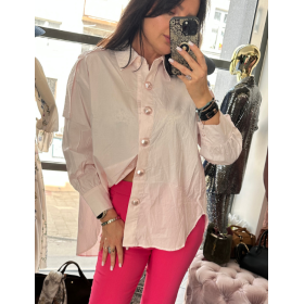 Różowa bawełniana koszula // 5886