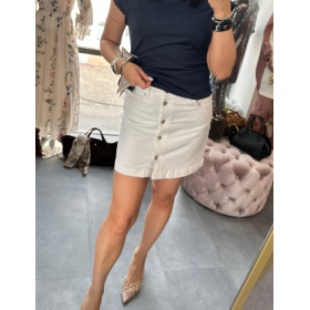 Biała jeansowa spódnica // 5895