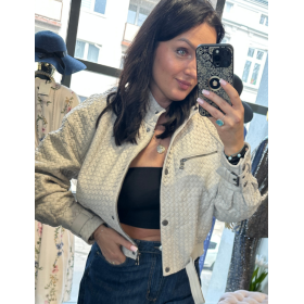 Kremowa kurtka ze skóry cielęcej  // 5897