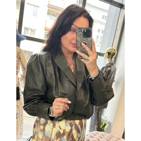 Luksusowa Kurtka Bomberka z Miękkiej Skóry Cielęcej – Bomberka Luna // 5846