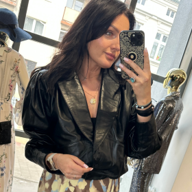 kurtka skóra naturalna , czarna // 5903