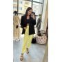 Limonkowe Spodnie Cargo AdoreDanew – Jedwabisty Lyocell & Tencel | Premium Quality // 5914