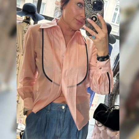 Koszula Damska AdoreDanew Brzoskwiniowa | 85% Lyocell | Premium Oversize One Size // 5951