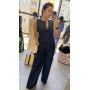 Ekskluzywna Kamizelka Jeansowa LAUREN VIDAL – Ciemny Denim Premium, 100% Bawełna // 5961