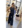 Ekskluzywne Spodnie Wide Leg LAUREN VIDAL – Ciemny Denim Premium, 100% Bawełna, High Waist // 5960