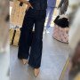Ekskluzywne Spodnie Wide Leg LAUREN VIDAL – Ciemny Denim Premium, 100% Bawełna, High Waist // 5960