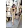 Lniany Komplet Damski AdoreDanew – Kamizelka i Spodnie z Paskiem – Elegancki Zestaw Summer Chic// 5963