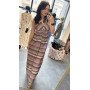 Luksusowa Sukienka Maxi w Zygzaki z Metaliczną Nitką – Boho Chic // 5974