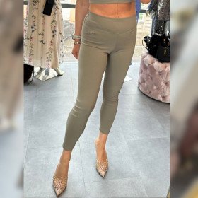 Luksusowe Legginsy HaveOne – Włoskie Spodnie Modelujące Premium – Design AdoreDanew – Khaki // 5997