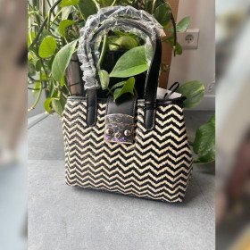 Stylowa Torebka Koszyk z Motywem Zig-Zag – Elegancja w Letnim Wydaniu // 6013