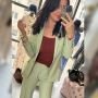 Marynarka Garniturowa Pastell – Pistacjowa Marynarka Premium z Lyocellu w Stylu Paris Chic // 6021
