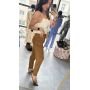 Lekkie Spodnie Cygaretki Morgan – Karmelowe Spodnie z Wiskozy w Stylu Casual Elegance // 6016