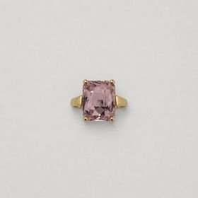 pierścionek koktajlowy regulowany premium, Powder Pink //6039