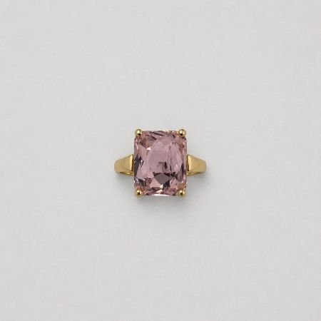 pierścionek koktajlowy regulowany premium, Powder Pink //6039