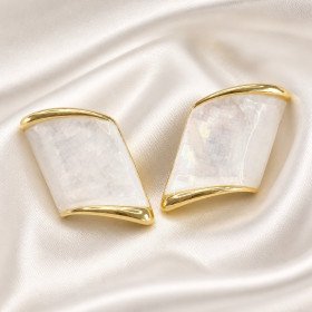 Ekskluzywne Kolczyki Vintage Mother of Pearl – Złoto i Masa Perłowa //6049