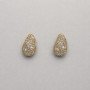 Luksusowe Kolczyki Sztyfty Diamond Drop – Złoto i Kryształowe Cyrkonie Pavé //6052