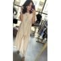 Ekskluzywny Komplet Damski Tunika i Spodnie Wide Leg Premium Luxury Tencel – Ecru  // 6084
