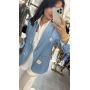 Lekka Marynarka Oversize z Naszywkami CELESTE // 6094