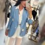 Lekka Marynarka Oversize z Naszywkami CELESTE // 6094