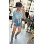 Jasna Koszula Jeansowa 100% Bawełna z Wiązaniem w Talii – Denim Chic | AdoreDanew // 6126