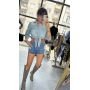Jasna Koszula Jeansowa 100% Bawełna z Wiązaniem w Talii – Denim Chic | AdoreDanew // 6126