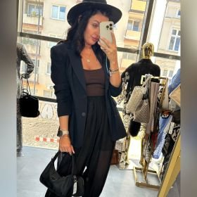Luksusowa Marynarka Oversize Motel Premium Made in Italy – Granatowa // 6180