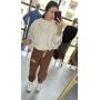 Ocieplana Bluza Oversize z Meszkiem i Odpinaną Broszką – Bawełniana Bluza Premium - // 6259