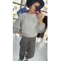 Ocieplana Bluza Oversize z Meszkiem i Odpinaną Broszką – Bawełniana Bluza Premium - // 6262