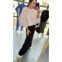 Ocieplana Bluza Oversize z Meszkiem i Odpinaną Broszką – Bawełniana Bluza Premium - // 6261