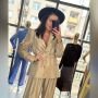 Włoska Marynarka Elegancka Złoto-Beżowa Satynowa CLOTHE Premium – Made in Italy // 6185