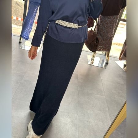 Luksusowa Długa Spódnica Dzianinowa z Wełną Merino i Kaszmirem CLOTHE Made in Italy // 6202