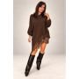 Sweter Damski Oversize z Koronką Asymetryczny – Elegancki Sweter