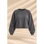 Grafitowa / czekoladowa bluza damska cropped Philia Loft | AdoreDanew