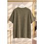 T-shirt damski Roberta Biagi z logo bordo i khaki | AdoreDanew