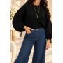 Sweter damski nietoperz Roberta Biagi czarny i khaki