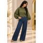 Sweter damski nietoperz Roberta Biagi czarny i khaki