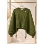 Sweter damski nietoperz Roberta Biagi czarny i khaki