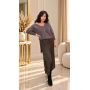 Sweter Siste’s z baby alpaki i merino – fango i granat