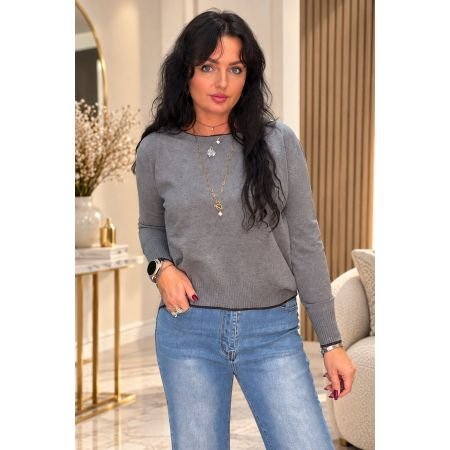 Sweter Artigli damski – szary lub ecru, rozmiar S