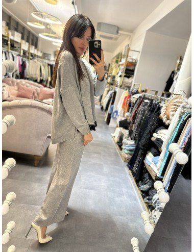 dzianinowe spodnie z wiązaniem // 898*