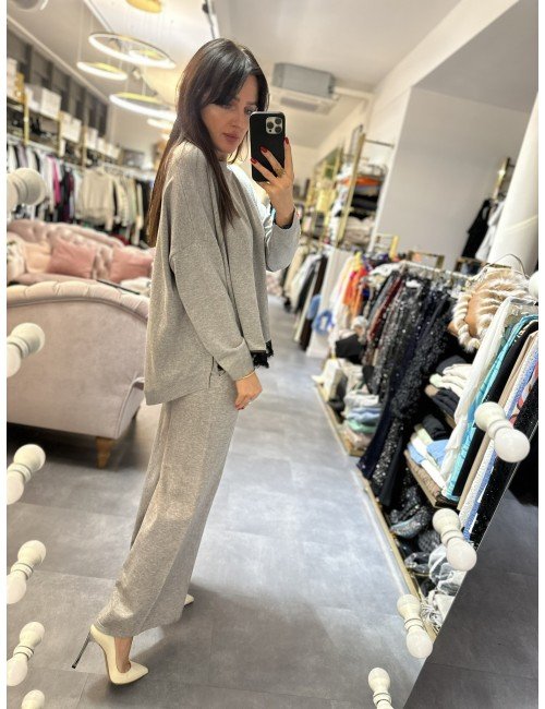 dzianinowe spodnie z wiązaniem // 898*