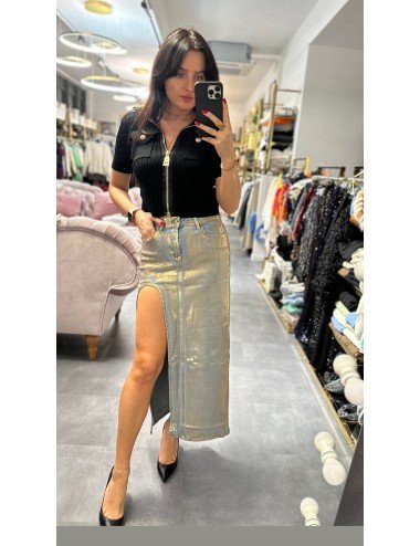 Czarna rozpinana, bluzka z kieszonkami na biuście