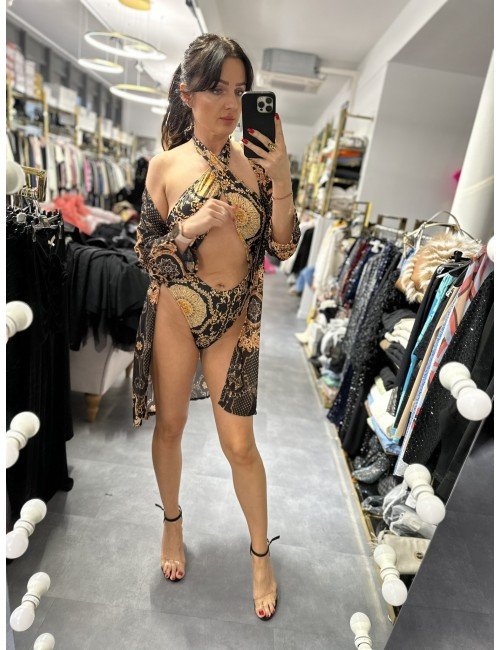 Jednoczęściowy, czarny kostium kąpielowy od Ana Caselli