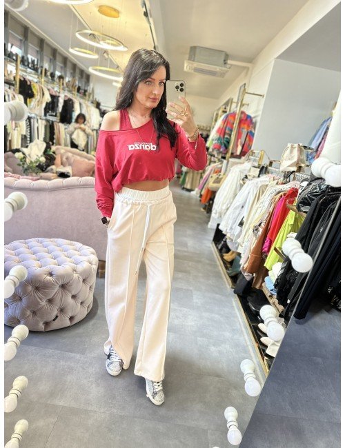 Czerwona bluza z topem od Danza // 1027